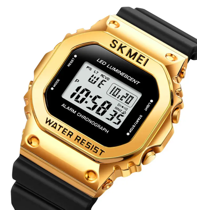 Мужские наручные спортивные часы Skmei 1851 Золотистый Винница - изображение 3