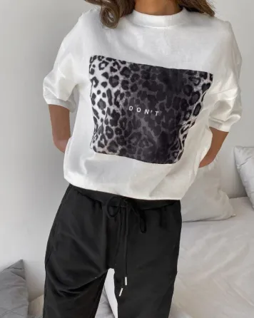 Футболка женская с принтом  48 Белая 2664085672 Днепр