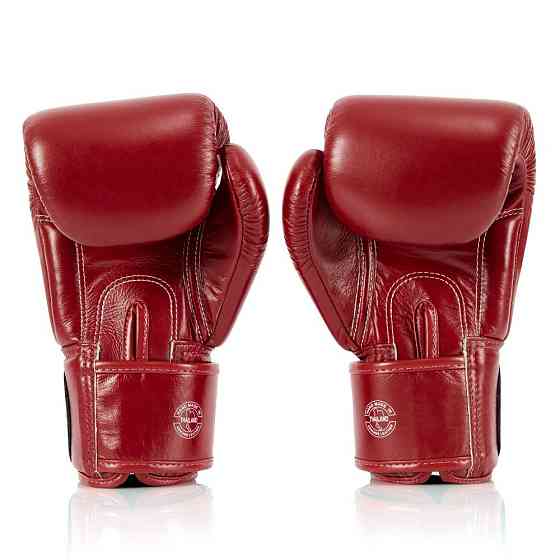 Боксерські рукавиці Fairtex BGV1-ONE (натуральна шкіра) Red 12 унцій (бинти в комплекті) Кам'янське