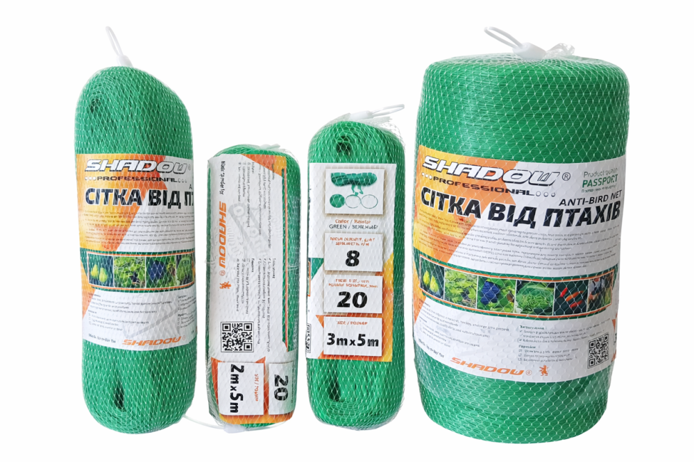 Сітка  20*20 комірка  6м*10м для захисту від  птахів зелена Дніпро - фото 5