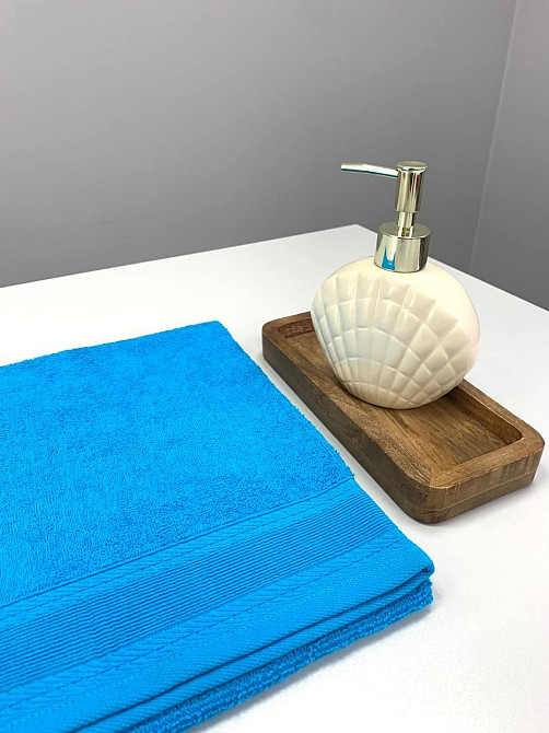 Рушник махровий Ideal Textile з бордюром однотонний 360 г/м2 50х80 см (56860711) морський Чернівці - фото 6