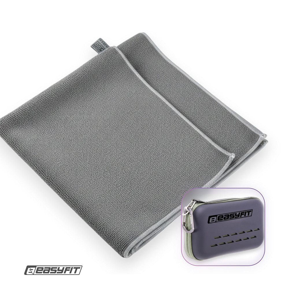 Спортивний рушник EasyFit RoyalWing 90х50 см з мікрофібри + кейс Коломия - фото 1