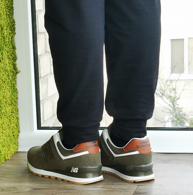 Кроссовки New Balance 574 Хаки Замшевые Мужские Зелёные Нью Баланс (размеры: 44,45,46) - 63-4 Днепр - изображение 8
