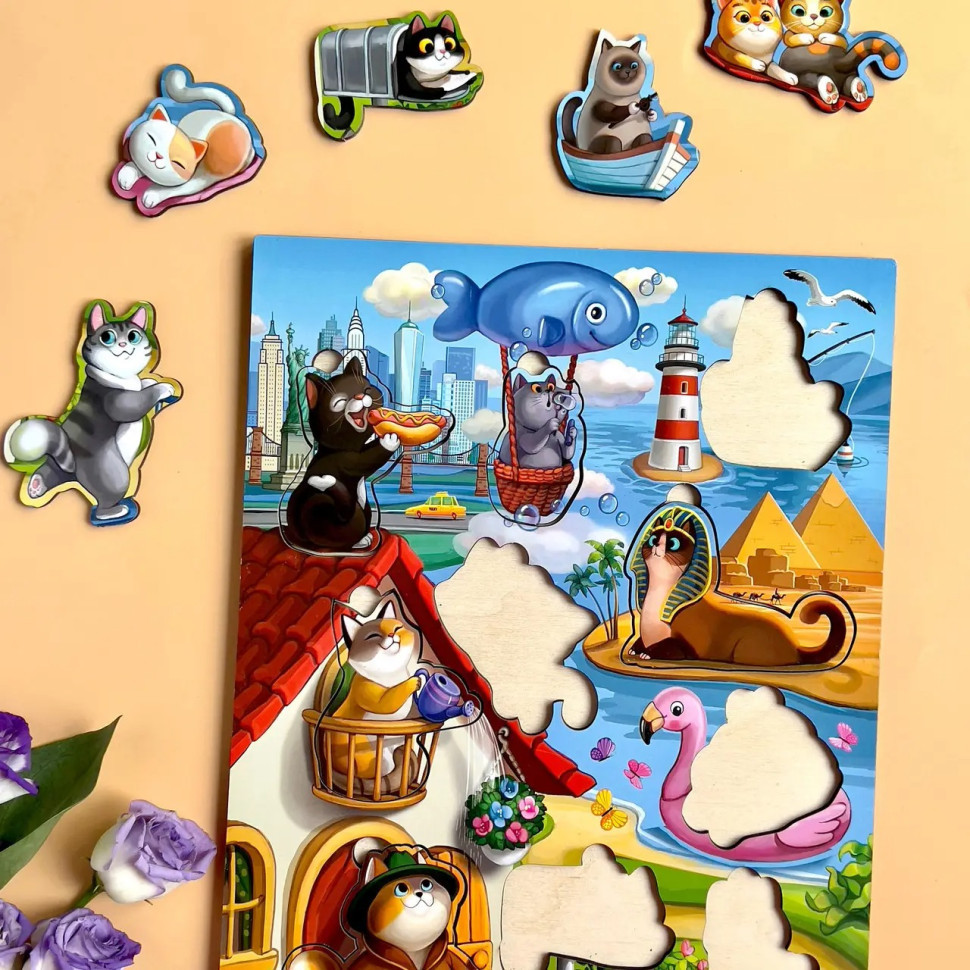 Деревянный пазл-вкладыш 