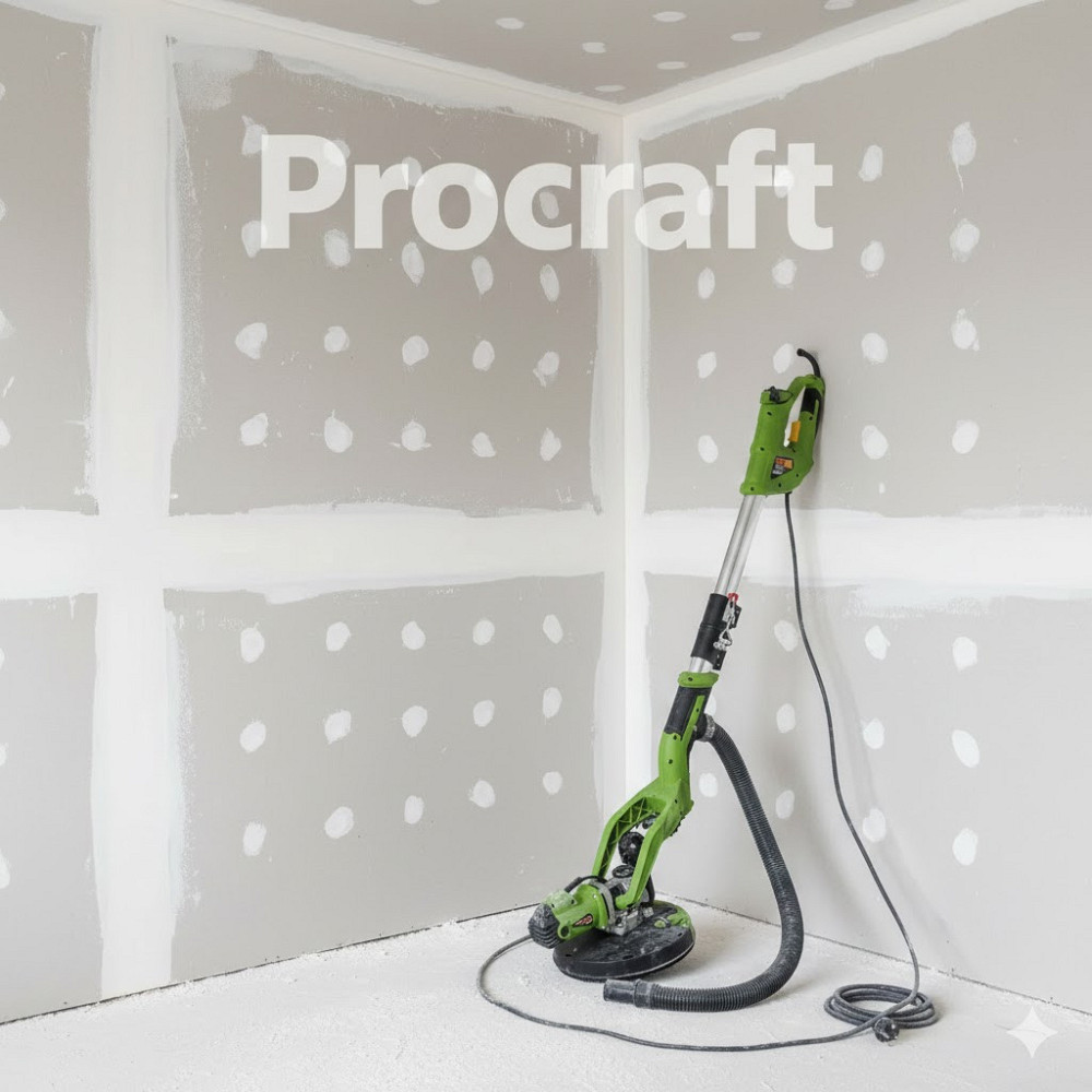 Електричний жираф для стін Procraft 1500Вт для обробки поверхонь 2 платформи електрична шліфувальна машина в кейсі Львів - фото 3