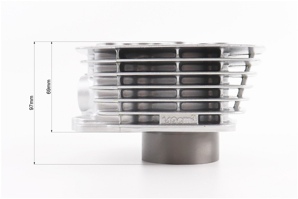 Циліндр к-кт (ЦПГ) 150cc Ø62,0мм (висота 69/97мм, палець 15мм) FENGRI Київ - фото 5