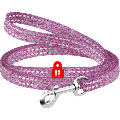 Поводок для кошек WAUDOG Re-cotton светоотражающий XS 200х1 см фиолетовый (16449) Винница - изображение 1