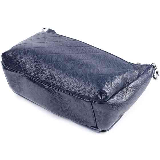 Надійна сумка для жінок на три відділення з натуральної шкіри Vintage 22806 Синій Київ