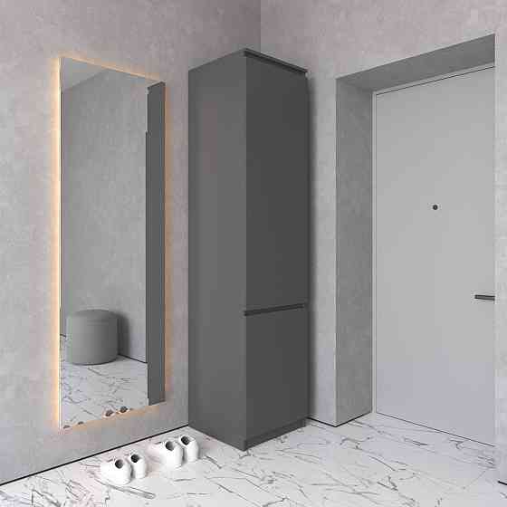 Шафа пенал VAYS R-21, з полицями та штангою, без ручок, ЛДСП, 50×50×211 см - для одягу та взуття, в передпокій Львів