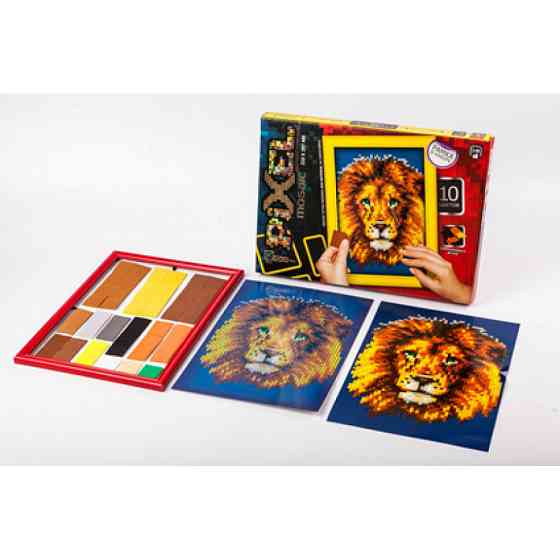 Набір для творчості "Мозаїка Піксель: Лев" РМ-01-06, 21х29,7 см, рамка в наборі Вінниця