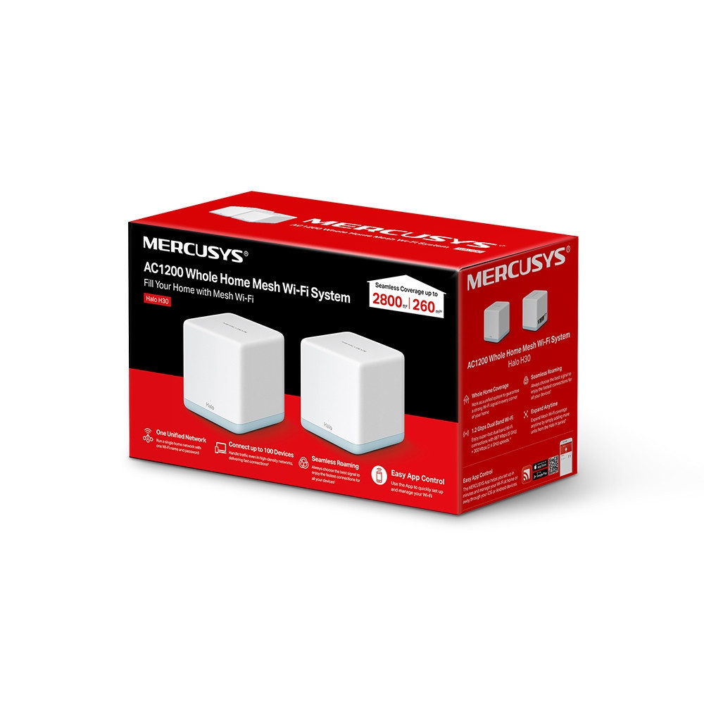 WiFi Mesh система Mercusys Halo H30 (2-pack) white Харьков - изображение 7