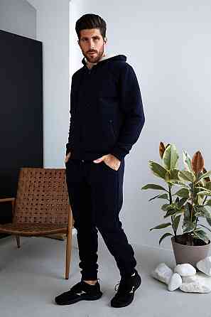 Чоловічий теплий костюм двойка тринитка на флісі з хутром овчини Темно-синій, 66 Одеса