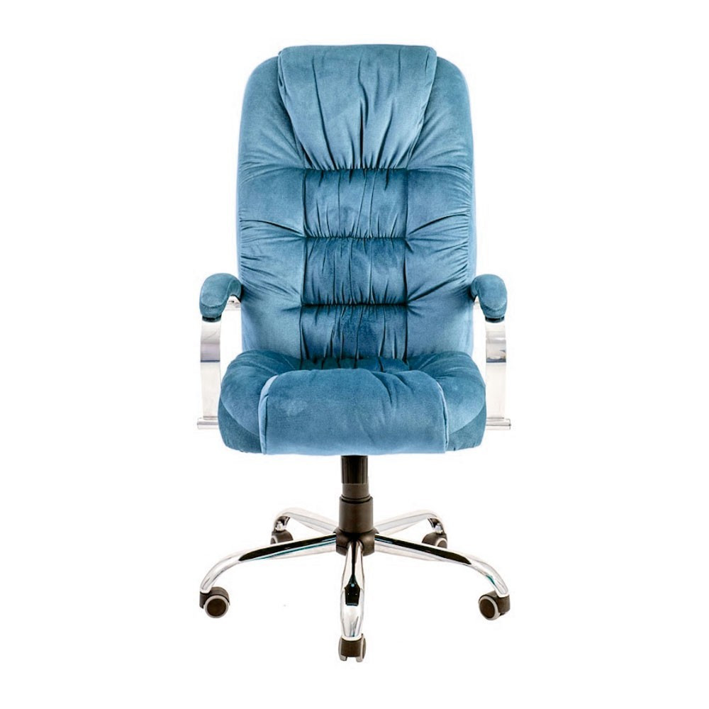 Офісне крісло керівника Richman Richard Хром M3 Multiblock Блакитний Дніпро - фото 2