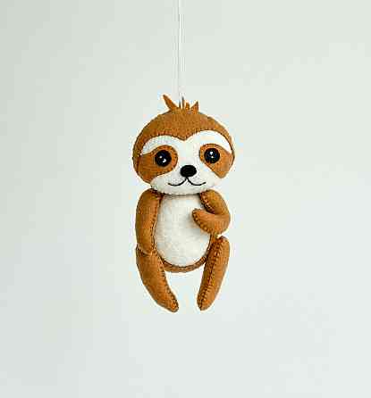 Мягкая фетровая игрушка ленивец ручной работы – безопасная развивающая игрушка Киев