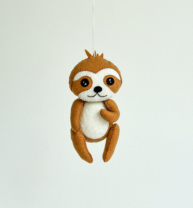 Мягкая фетровая игрушка ленивец ручной работы – безопасная развивающая игрушка Киев - изображение 5