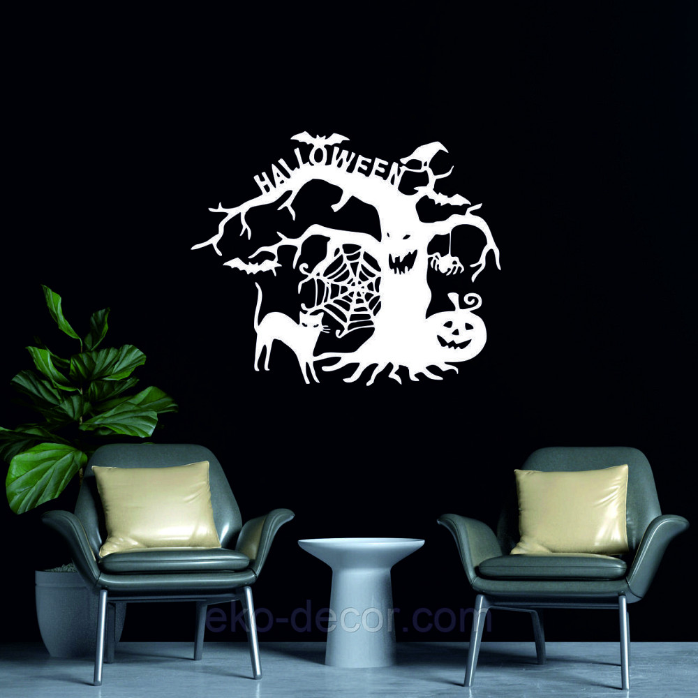 Декоративное настенное Панно «Хэллоуин», Декор на стену 110*90 см, Белый Киев - изображение 2