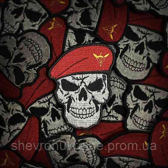 Шеврон череп ДШВ (Форма контурная. На липучке) Размер 8x6см Киев