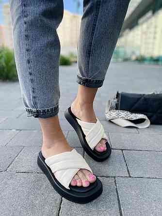 teona Шльопанці жіночі TEONA 265 бежеві (літо, шкіра натуральна) (5248) Коломия