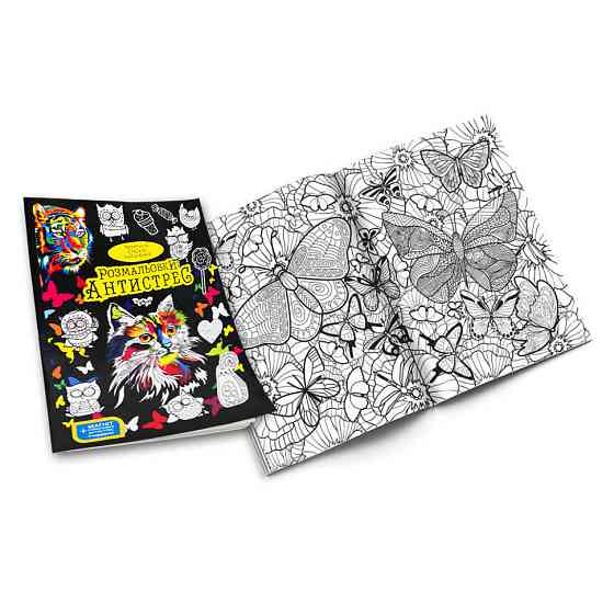 Креативна творчість "Розмальовки Антистрес" RA-01-02U з фломастерами Вінниця