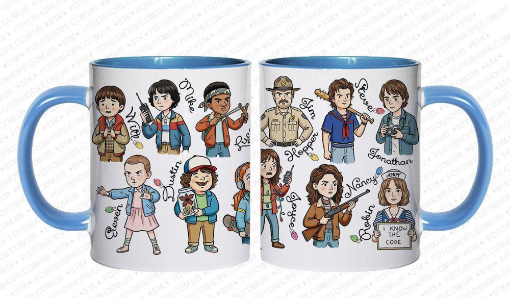☕ Чашка з головними героями серіалу «Дивні дива» (Stranger Things) Одеса - фото 6