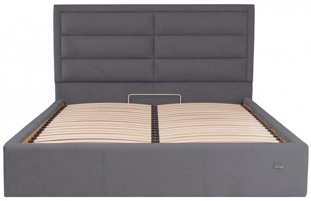 Кровать Двуспальная Orlando Comfort 160 х 190 см Мисти Dark Grey С подъемным механизмом и нишей для белья Темно-серый Днепр - изображение 9