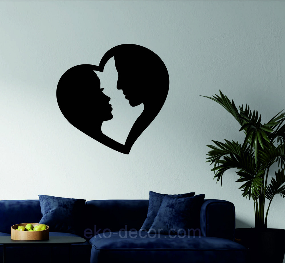 Декоративное настенное Панно «Влюбленные», Декор на стену 70*70 см, Черный Киев - изображение 2