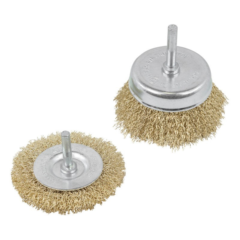 Набір кордщіток латунних комбінованих для дрилі, 2 предмети (75мм) Forsage F-BWS201 Одеса - фото 1