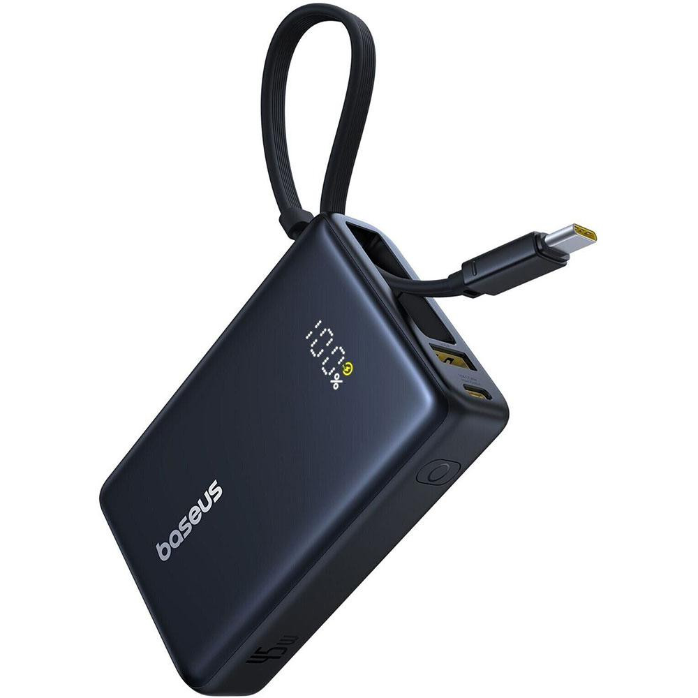 Зовнішній акумулятор Baseus PicoGo Digital Display Power Bank 10000mAh 45W Cosmic Black Киев - изображение 4