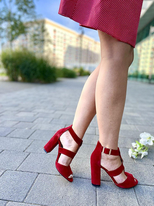 SANTINI Босоніжки жіночі SANTINI 259317-27 червоні (літо, замша натуральна) (3763) лише 35р. Коломия - фото 3