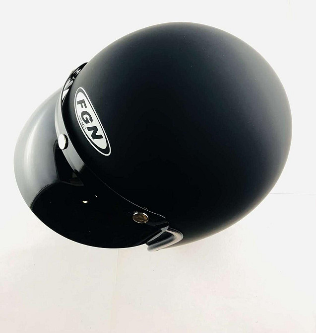 Шлем открытый (с козырьком, size:L, черный матовый) Мукачево - изображение 1