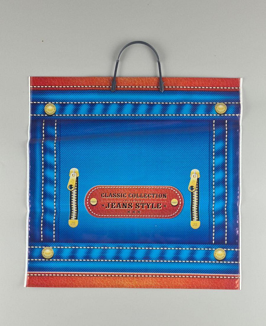 Поліетиленовий пакет (40х40) з пластиковою ручкою "Джинс Стайл" (10 шт.) Харків - фото 1