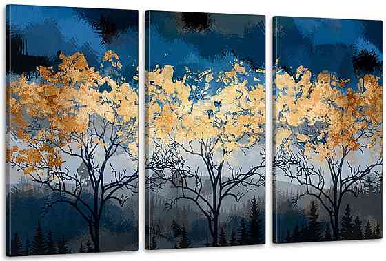 Модульная картина в гостиную / спальню   Абстракція     ART-203_3A 70х130 см Киев