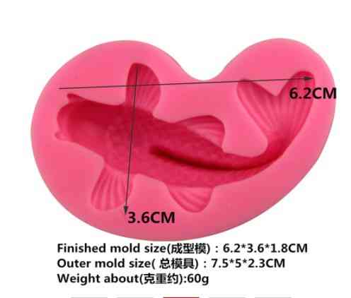 Молд силіконовий риба 70 на 45 мм рожевий Київ