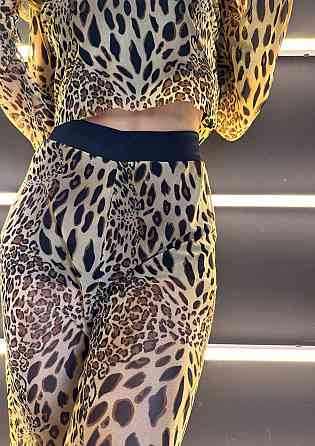 Штани кльош жіночі в сітку з шортами Леопард 42/46 Харків