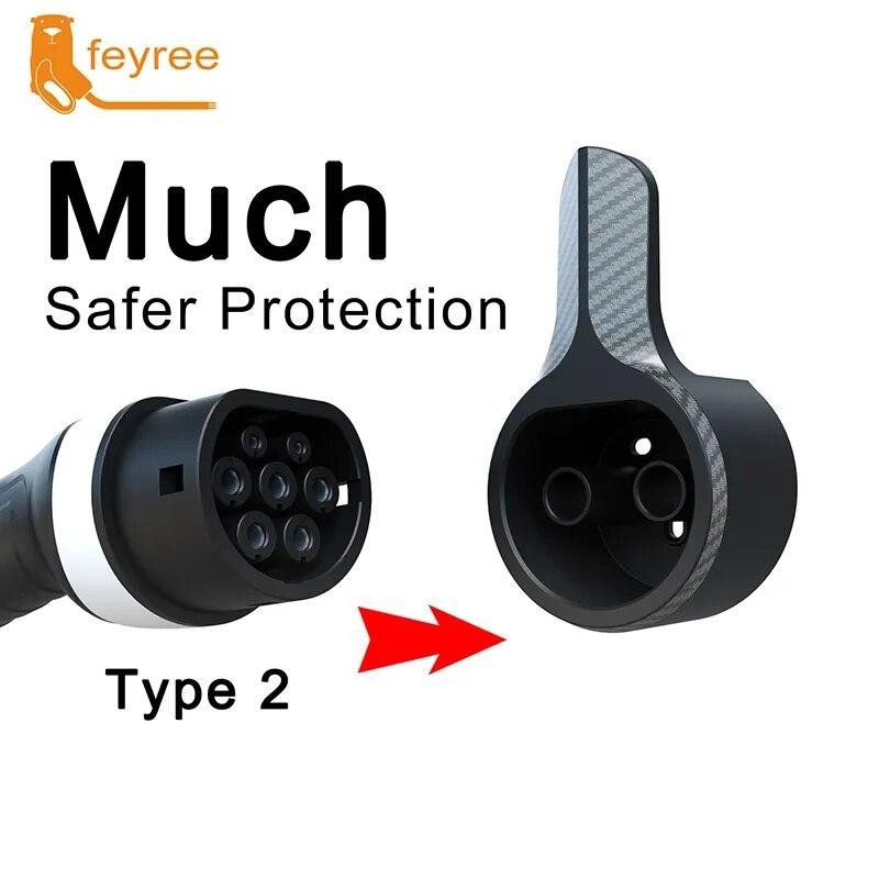 Держатель для зарядного устройства EV Type 2 для зарядки электромобиля FeyRee (Черный) Николаев - изображение 4