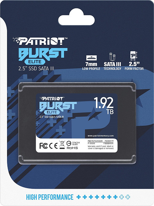 Накопичувач SSD 1.92TB Patriot Burst Elite 2.5