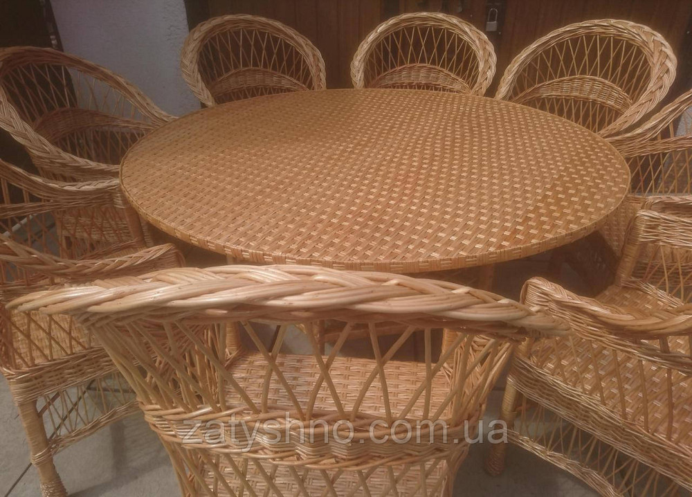 Плетені 8 крісел і великий плетений із лози Київ - фото 9