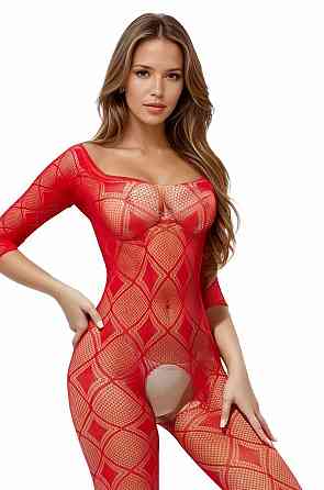Бодистокинг - Bodystocking 2037, red - One Size Sex Aura Киев