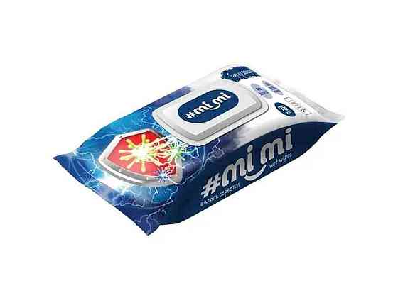 Вологі серветки 78шт Antibacterial з клапаном ТМ МІ МІ Київ