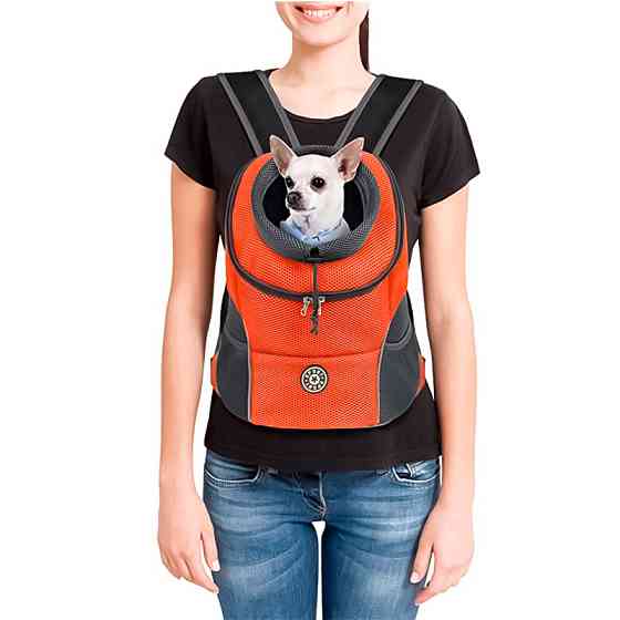 Рюкзак-переноска для кошек и собак Venxius D-07 Orange L Київ