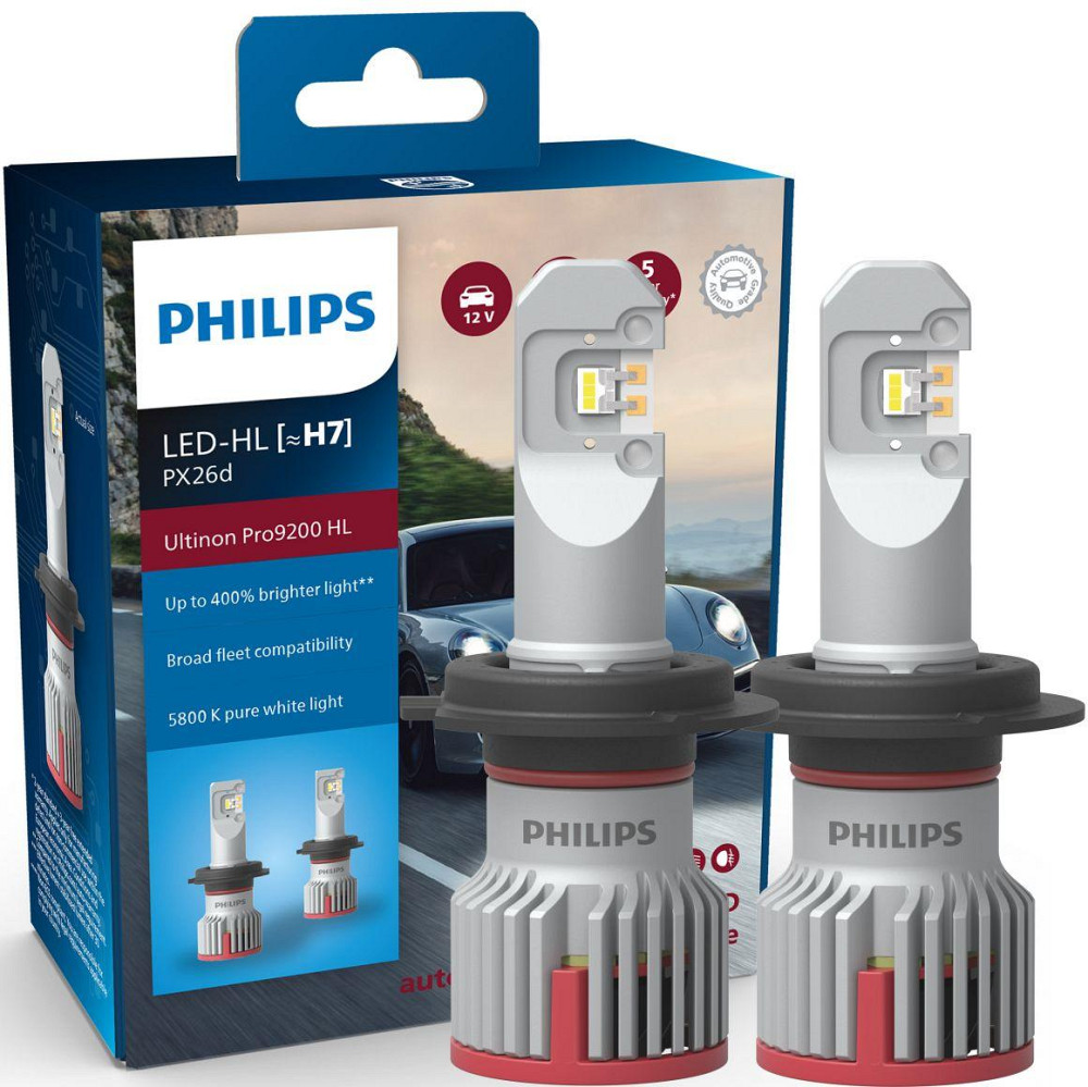 Комплект светодиодных ламп PHILIPS H7 (PX26d) 11972U92X2 LED Ultinon Pro9200 +400% 12/24V Харьков - изображение 1