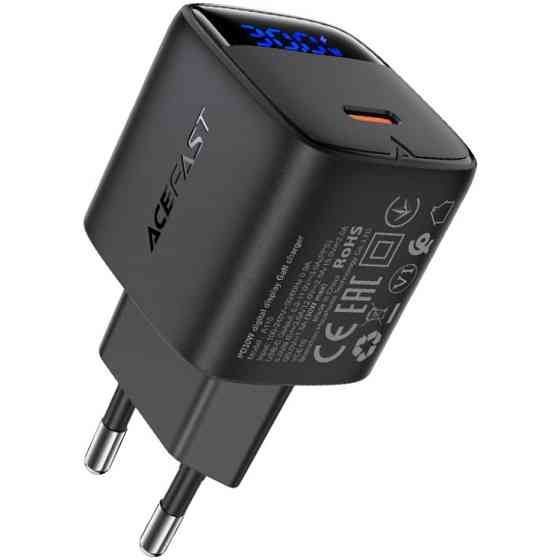 Зарядний пристрій 1xUSB-C 30W Gan A115 Fast Charger + USB-C cable black Acefast Винница