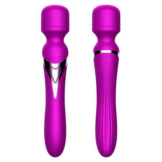 Вибромассажер Silicone Dual Massager USB 7+7 Function Purple Sex Aura Киев