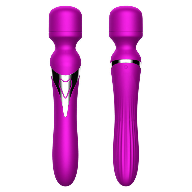 Вибромассажер Silicone Dual Massager USB 7+7 Function Purple Sex Aura Киев - изображение 1