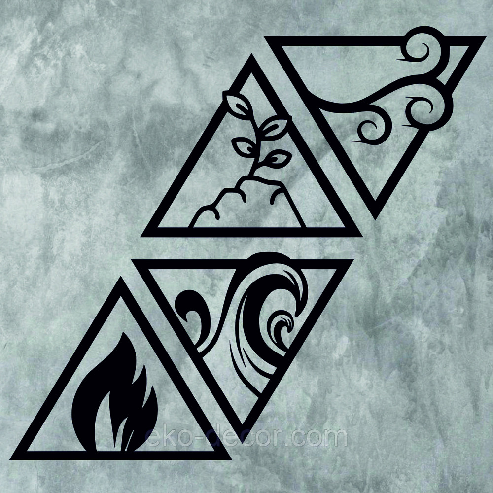 Декоративне настінне Панно «Вогонь-вода-земля-повітря» Декор на стіну Київ - фото 4