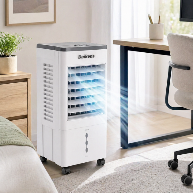 Охладитель воздуха напольный Daikens 3800W 10л увлажнитель вентилятор Белый Киев - изображение 5