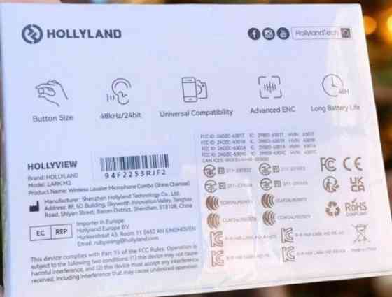 Петличний Мікрофон, аудіосистема петличного Hollyland Lark M2 Combo. Київ