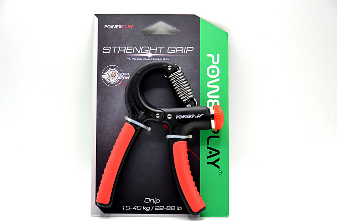Еспандер кистьовий PowerPlay PP-4323 з регульованим навантаженням 10-40 кг. Strength Grip Чорно-черв Каменское - изображение 10
