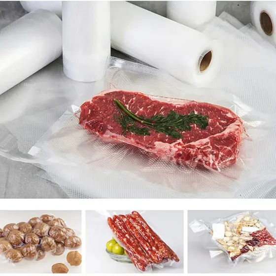 Гофрированные пакеты в рулоне 20x500см для вакууматора, вакуумная пленка для пищевых продуктов Киев