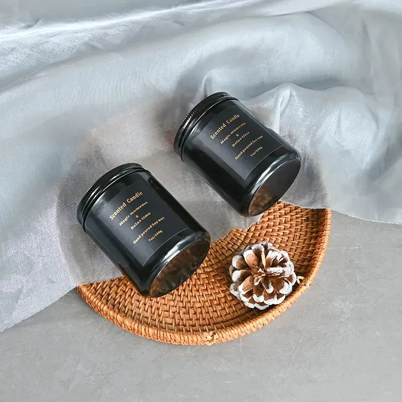 Свеча ароматическая в стекляной банке с крышкой, аромат - можевельника и лаванды,в черной подарочной упаковке Каменец-Подольский - изображение 5